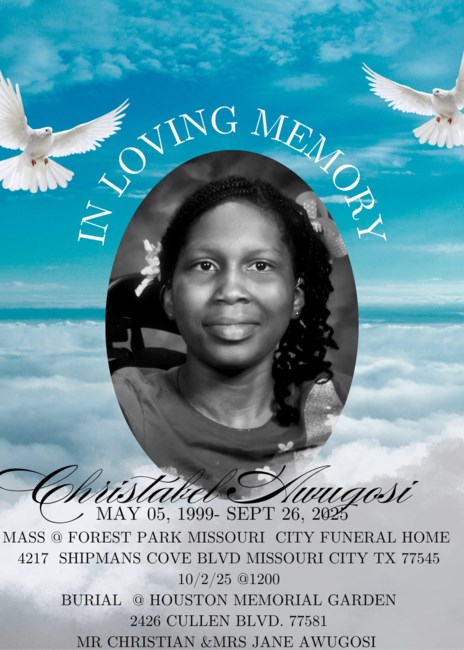 Avis de décès de Christabel Chinenye Awugosi