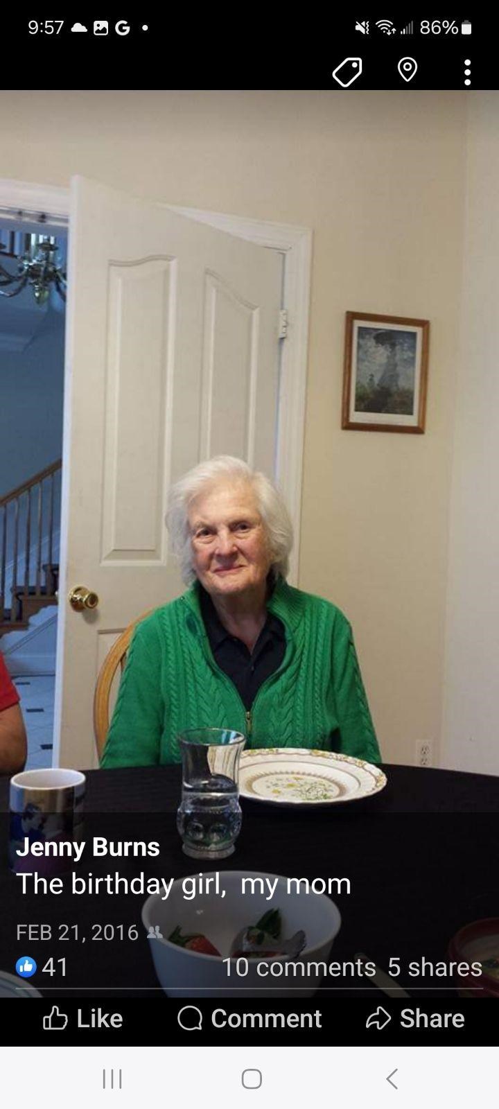 Obituary of Mary Ellen Burns