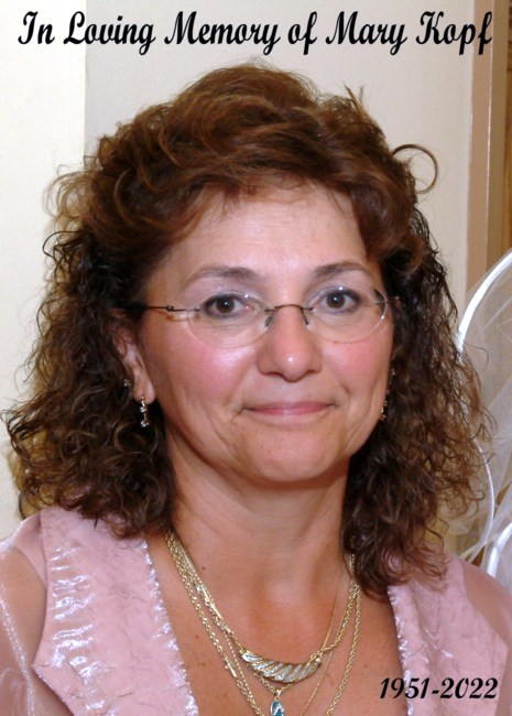 Obituary of Mary F Kopf