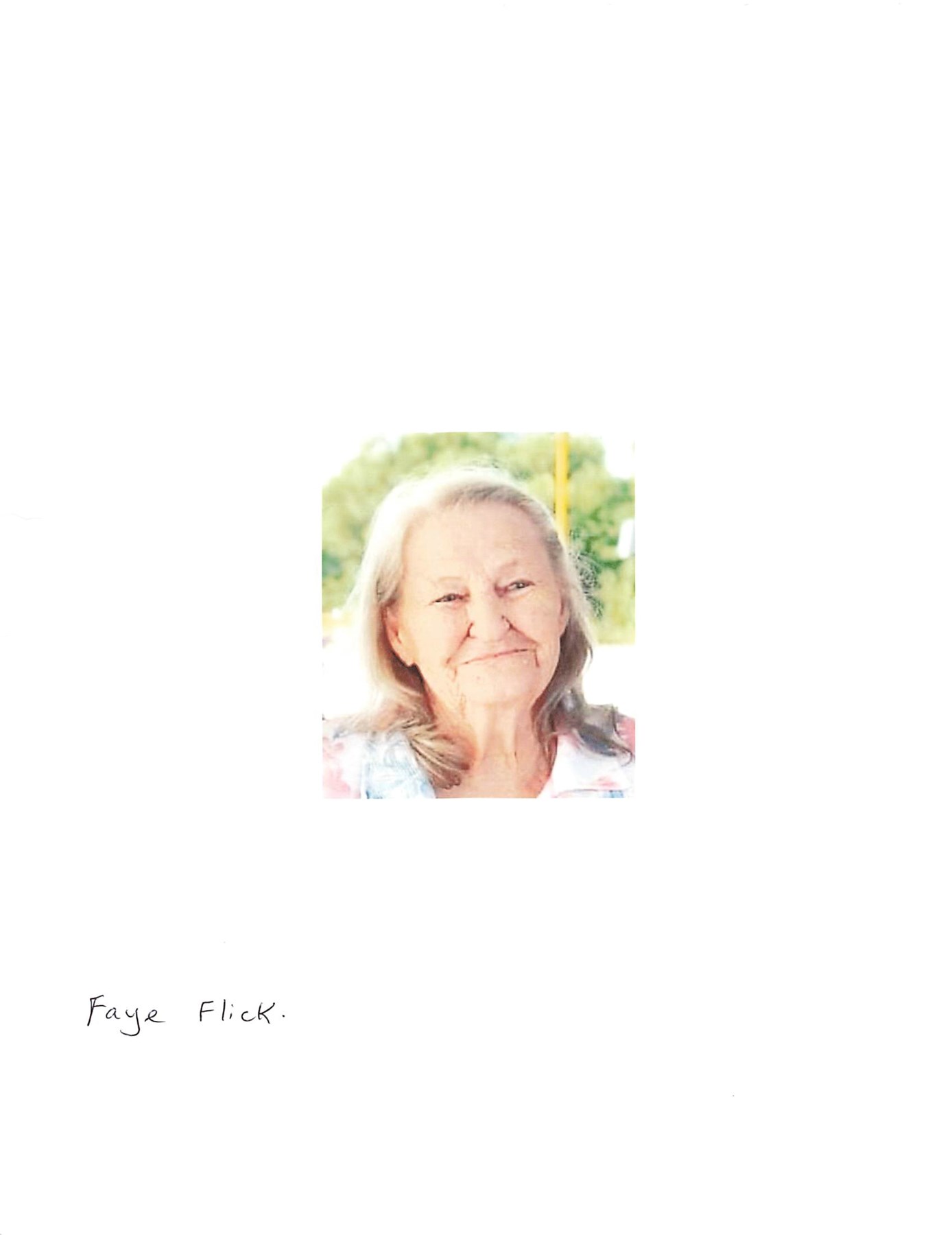 Obituary of Faye Dean Flick