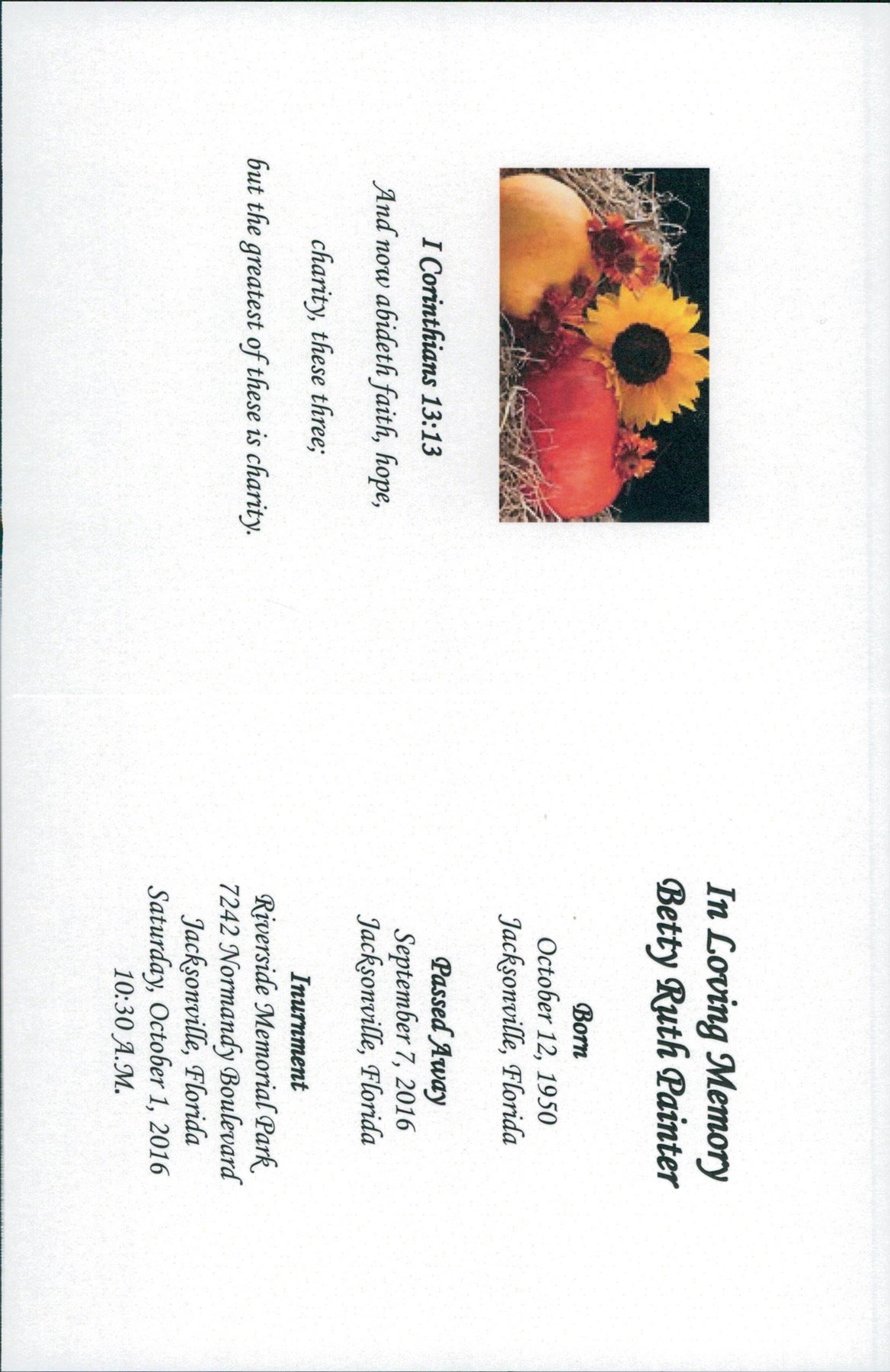 Obituary of Betty Ruth Painter