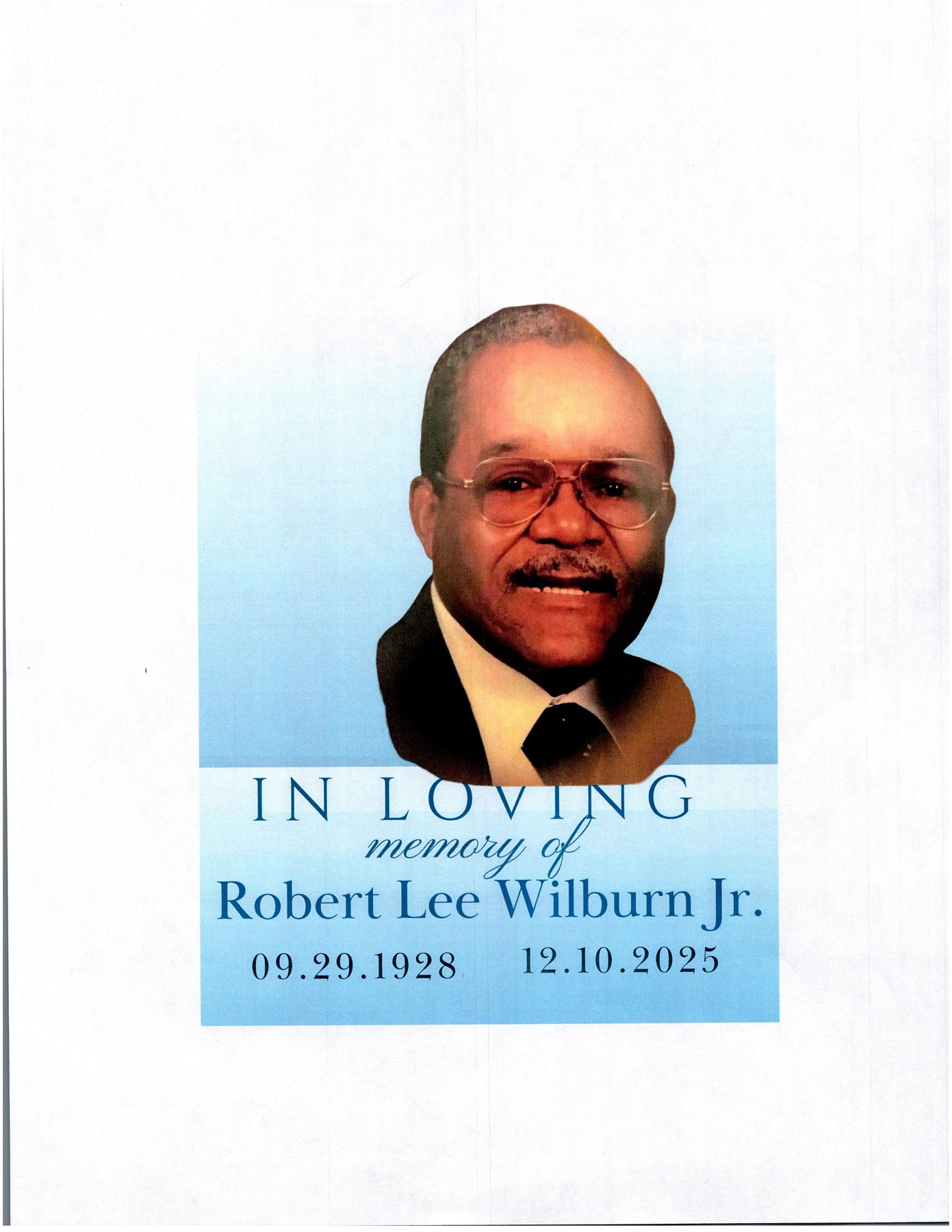 Avis de décès de Mr. Robert Lee Wilburn Jr.