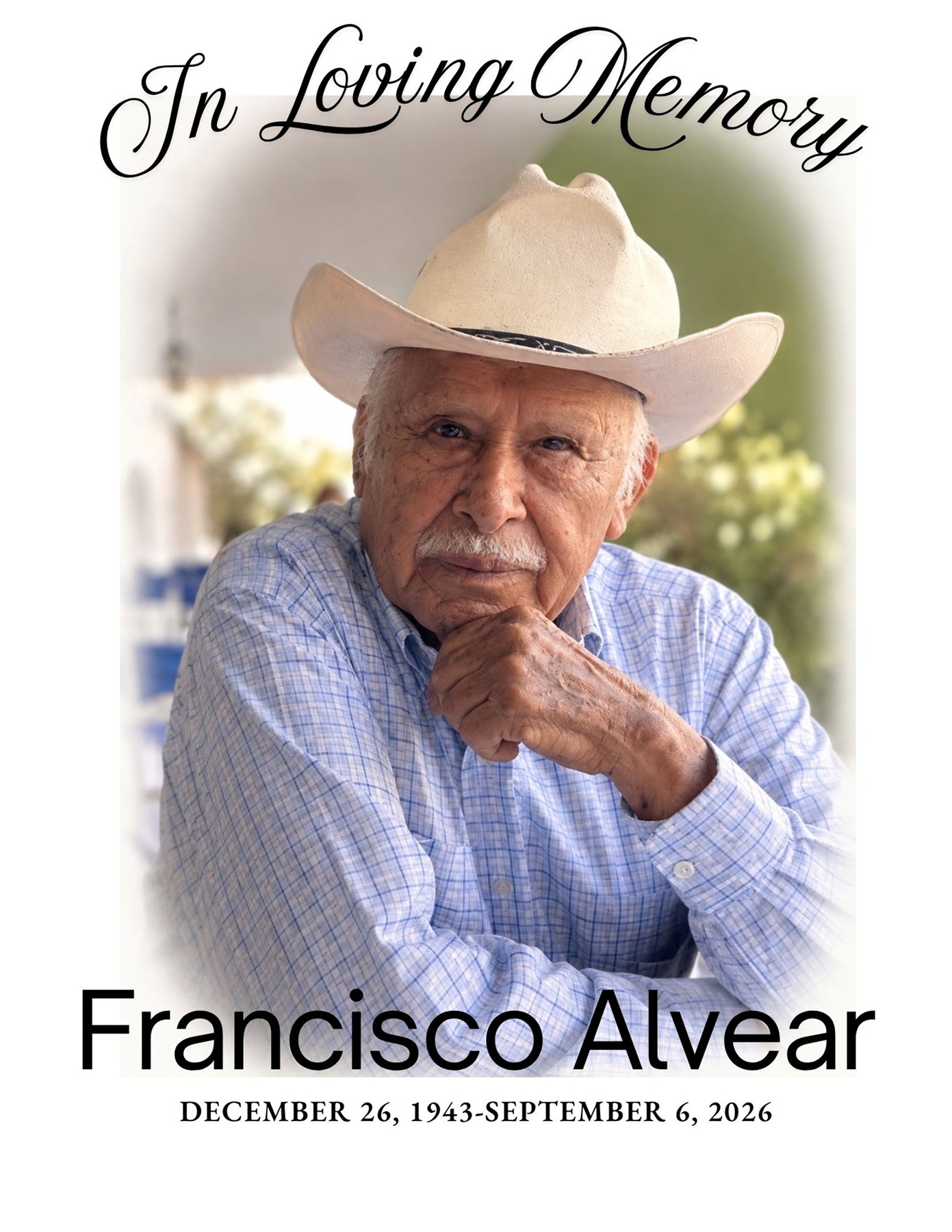 Obituary of Mr. Francisco Alvear Ibarra