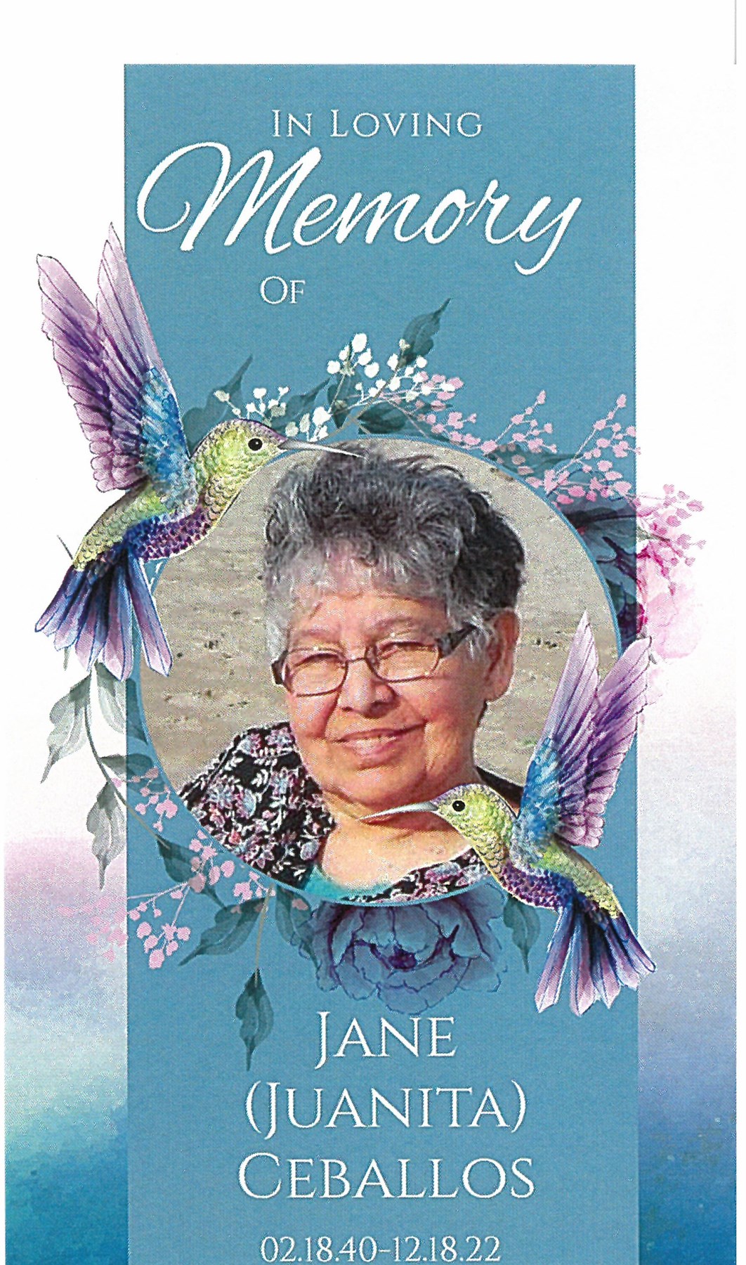 Obituary of Jane Jimenez Ceballos