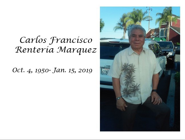Avis de décès de Carlos Francisco Renteria - Marquez