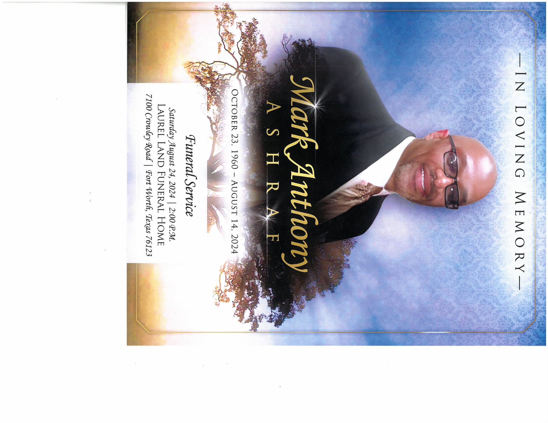 Obituary of Mark Anthony Ashraf