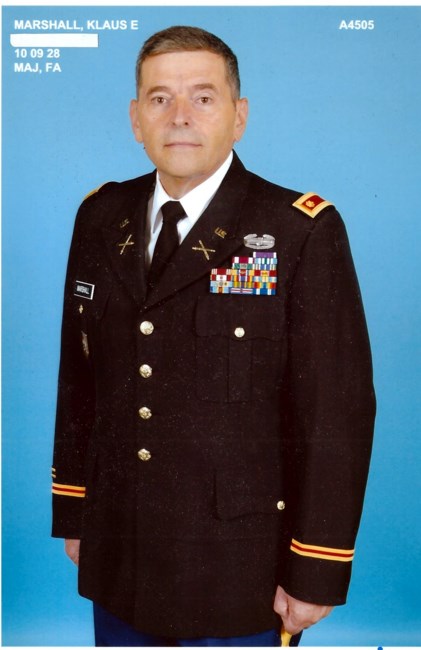 Obituary of Major (Ret.) Klaus Ernst Marshall