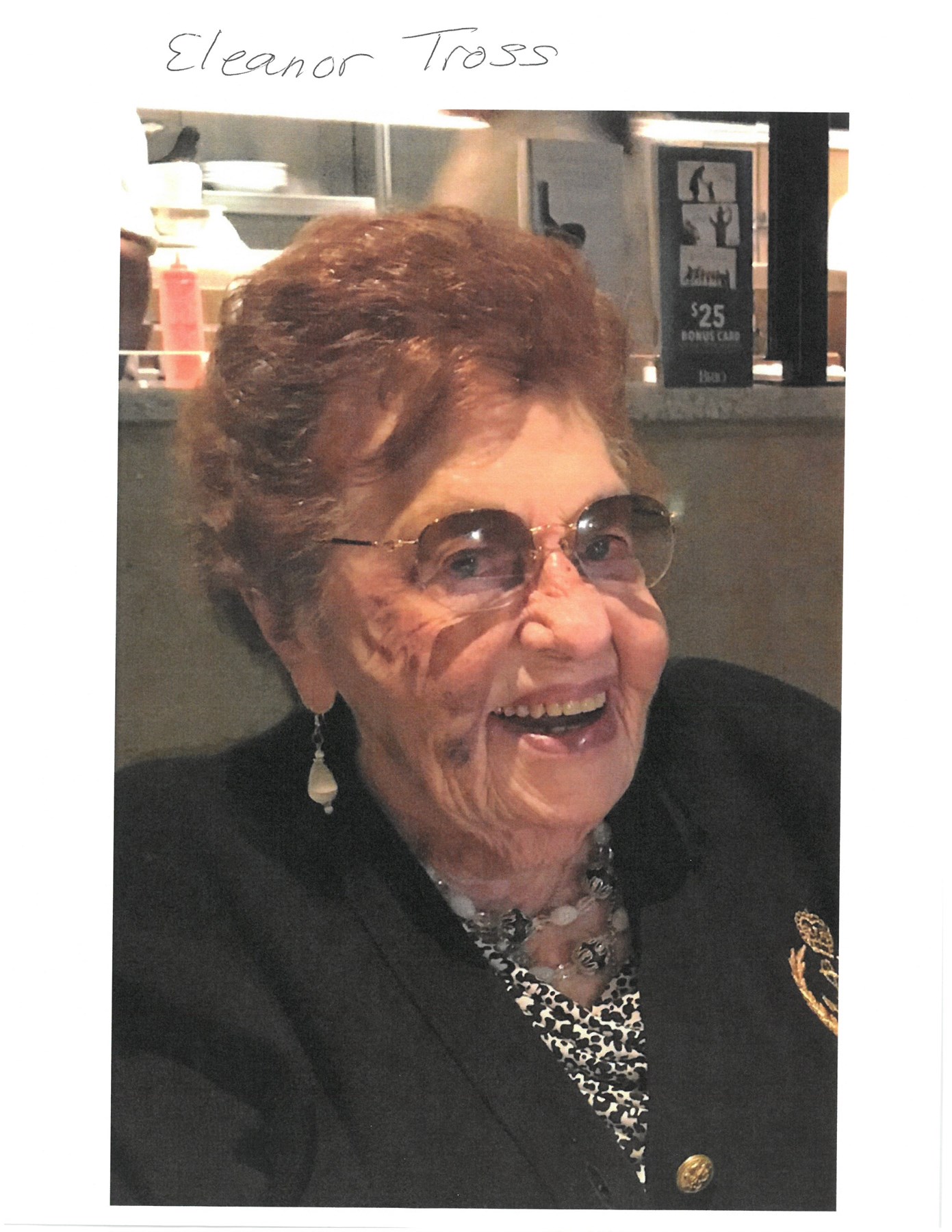 Obituary of Eleanor Tross