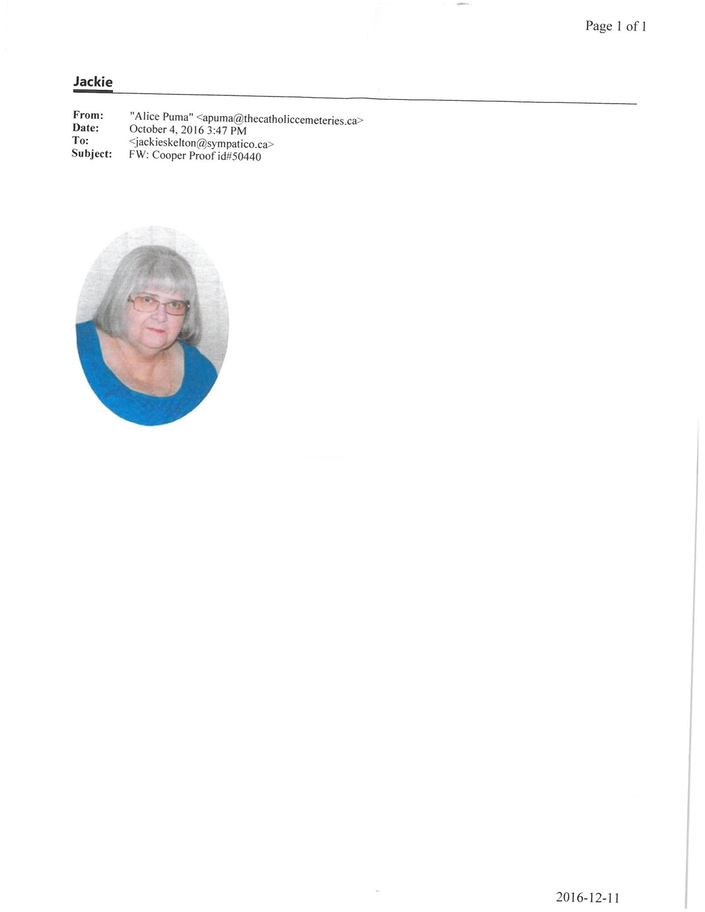 Obituary of Patricia Ann Cooper