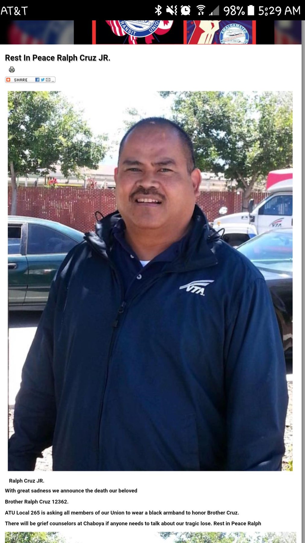 Obituary of Ralph John Cruz