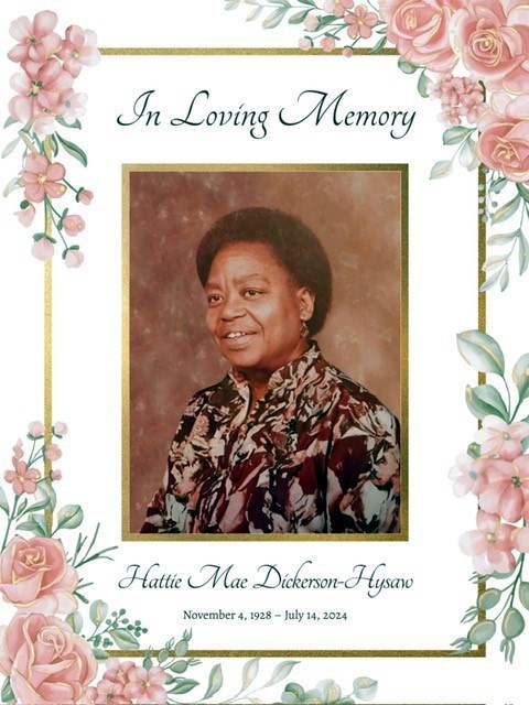 Obituary of Hattie Mae Dickerson-Hysaw