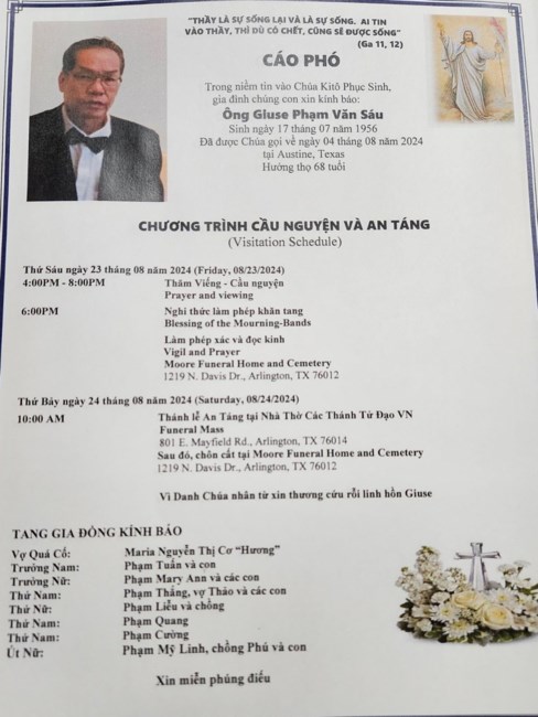 Obituary of Sau Van Pham