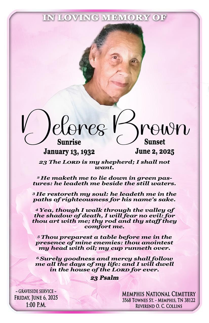Obituary of Mrs. Delores Brown