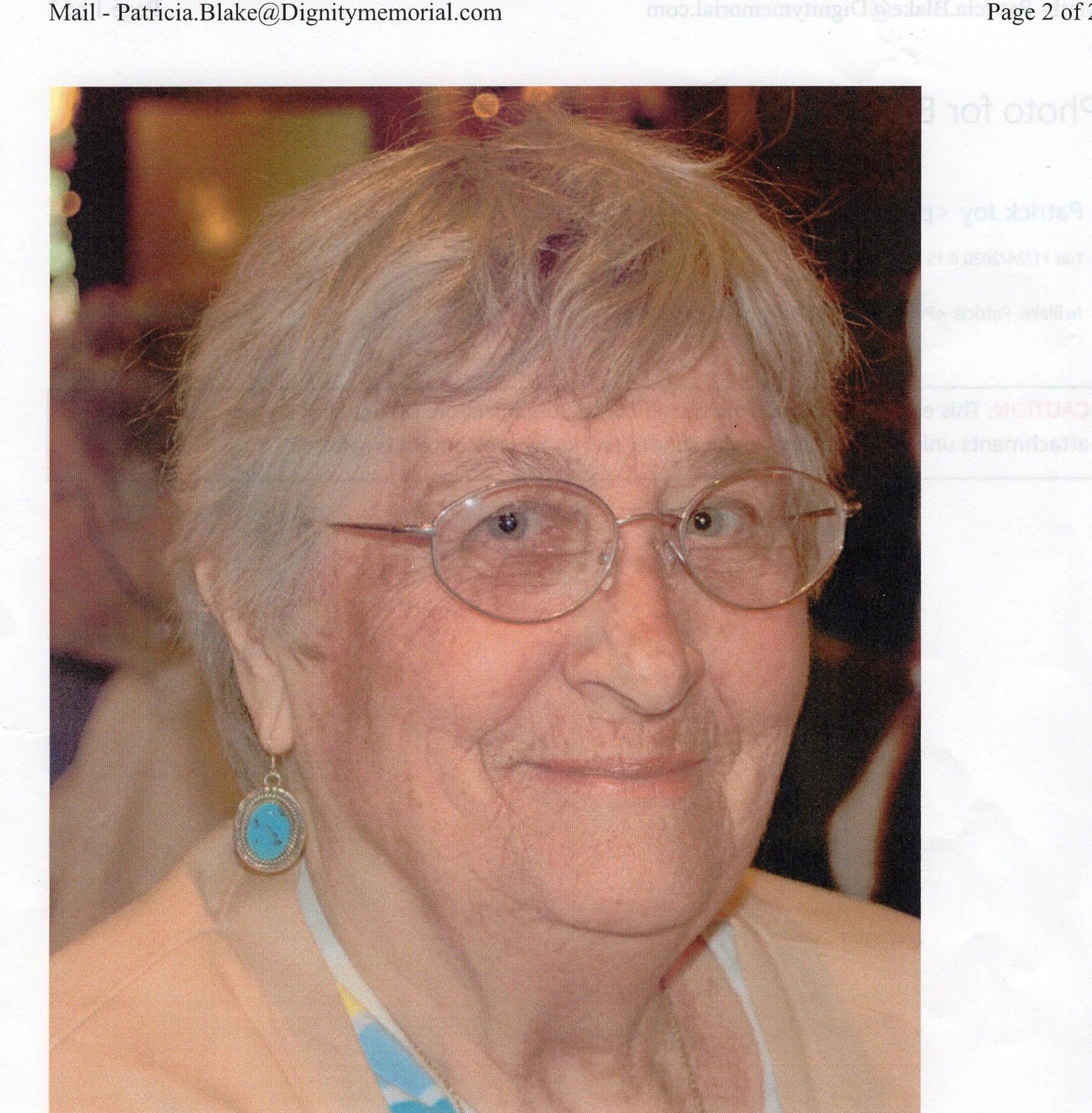 Obituary of Andree Georgette Joy