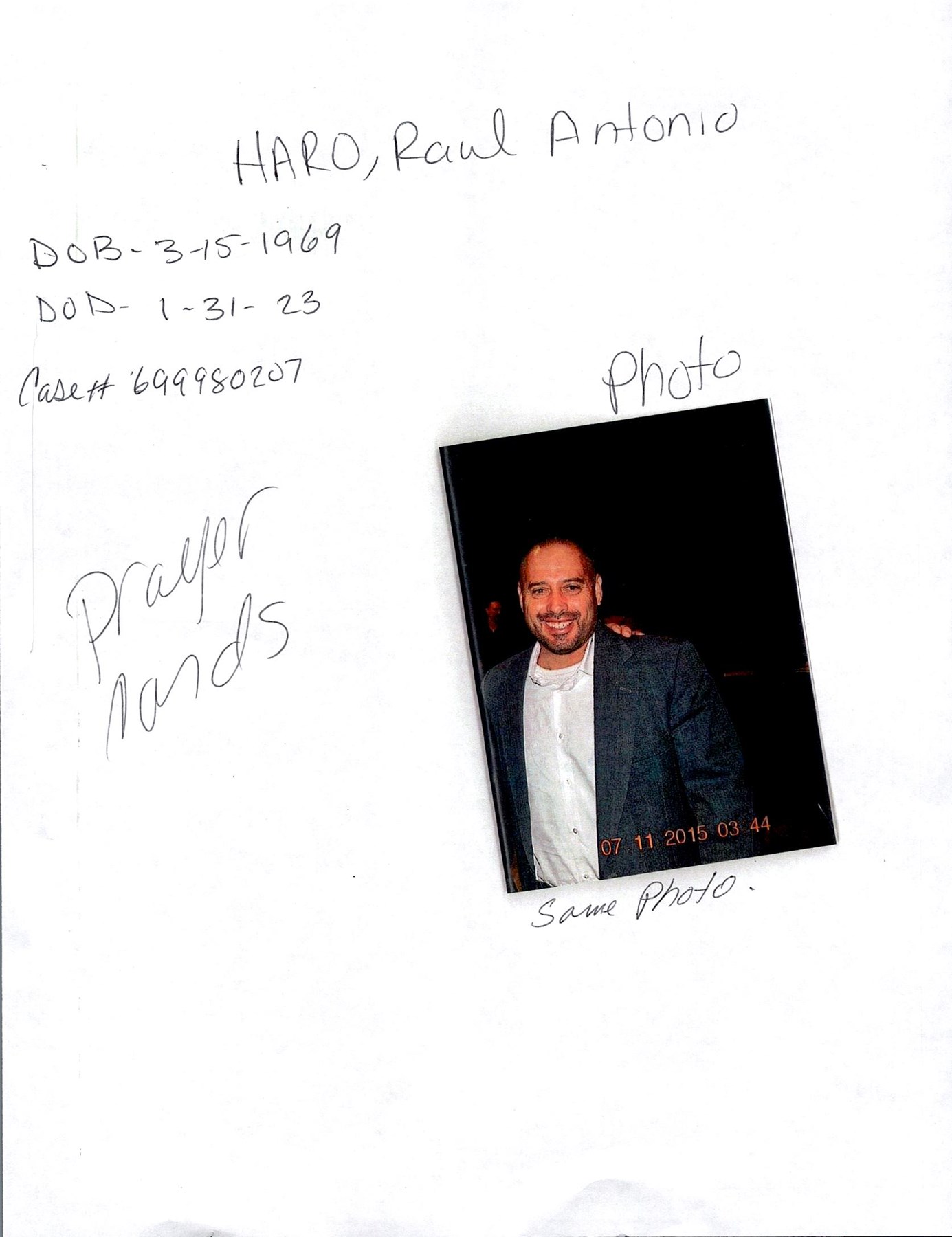 Obituary of Raul Antonio Haro