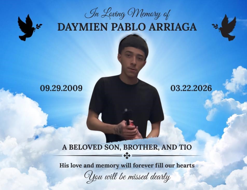 Obituary of Daymien Pablo Arriaga