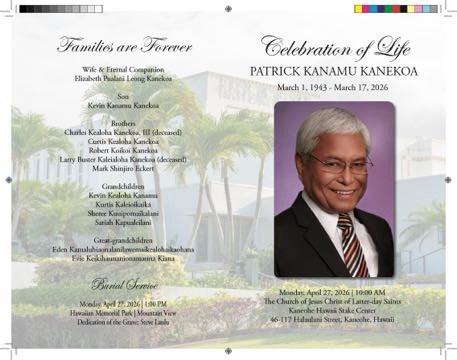 Obituary of Patrick Kanamu Kanekoa