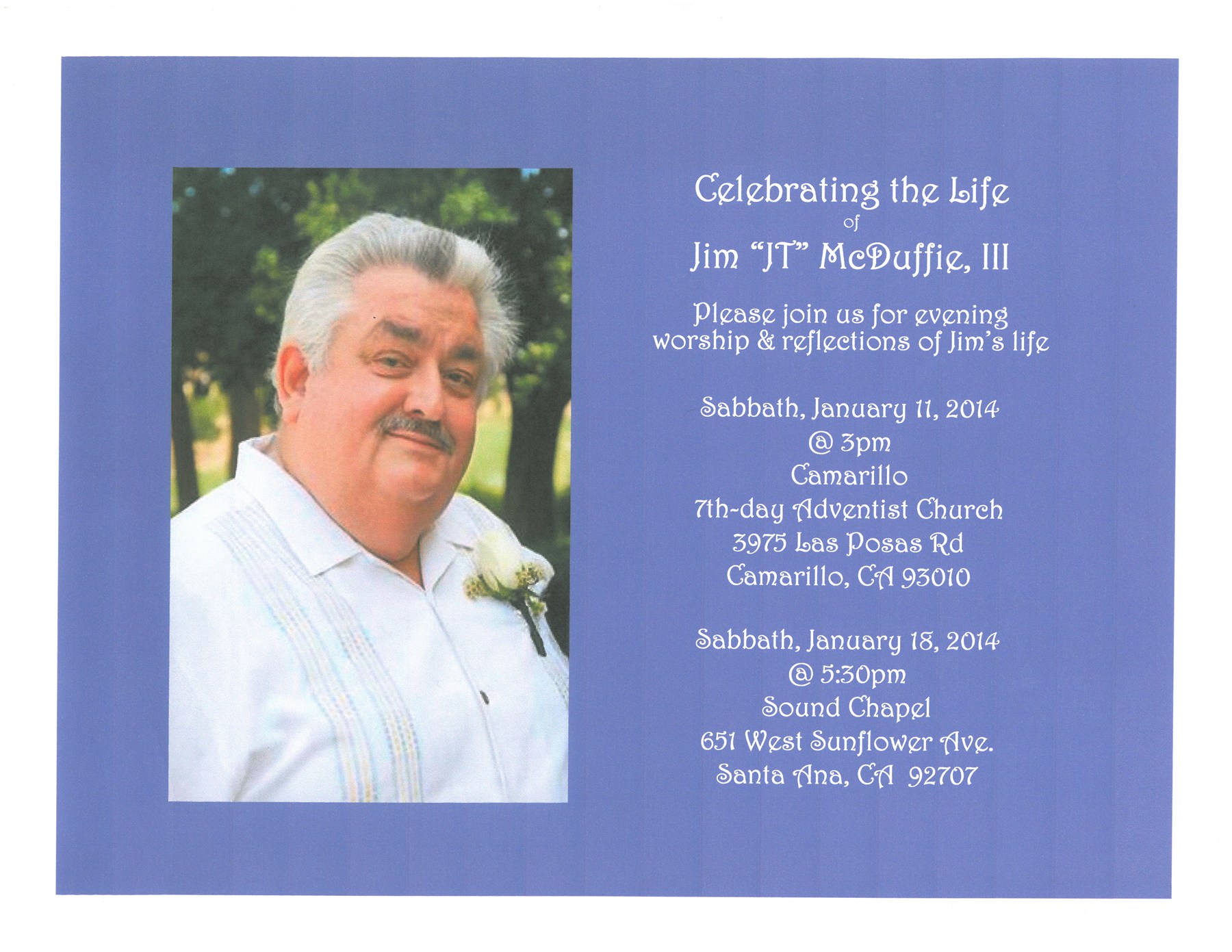 Obituary of James "Jt" Thomas McDuffie III